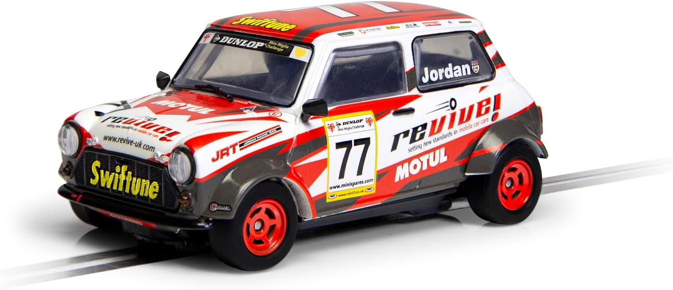 Scalextric Mini Miglia - Equipe JRT Racing - Andrew Jordan. Touring Clássico, Branco/Vermelho (C4344)
