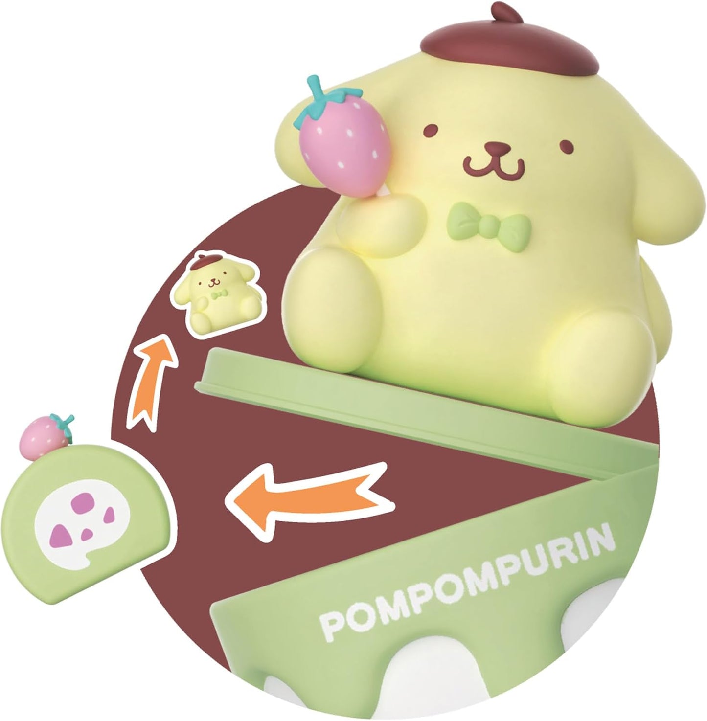 Bandai Sanrio Hello Kitty e Amigos - Cápsula de 50º Aniversário - Figura Colecionável Pompompurin de 8cm com Caixa de Exibição, Presentes Fofos, Colecionáveis da Hello Kitty e Presentes de Anime para Meninas
