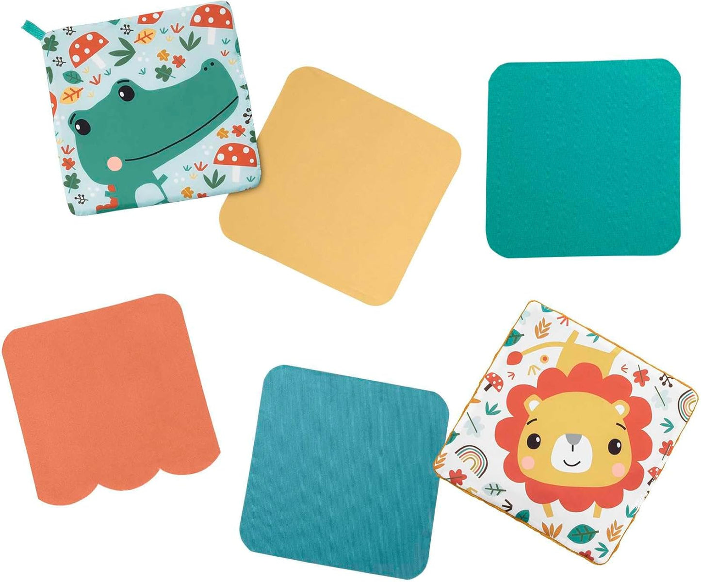 Caixa de Lenços de Papel de Brinquedo Sensorial para Bebês Recém-Nascidos da Fisher-Price, Brinquedo com Textura Amassada para Bebês em Tempo de Barriga para Baixo, Cubo de Atividades Divertido com Lenços de Papel