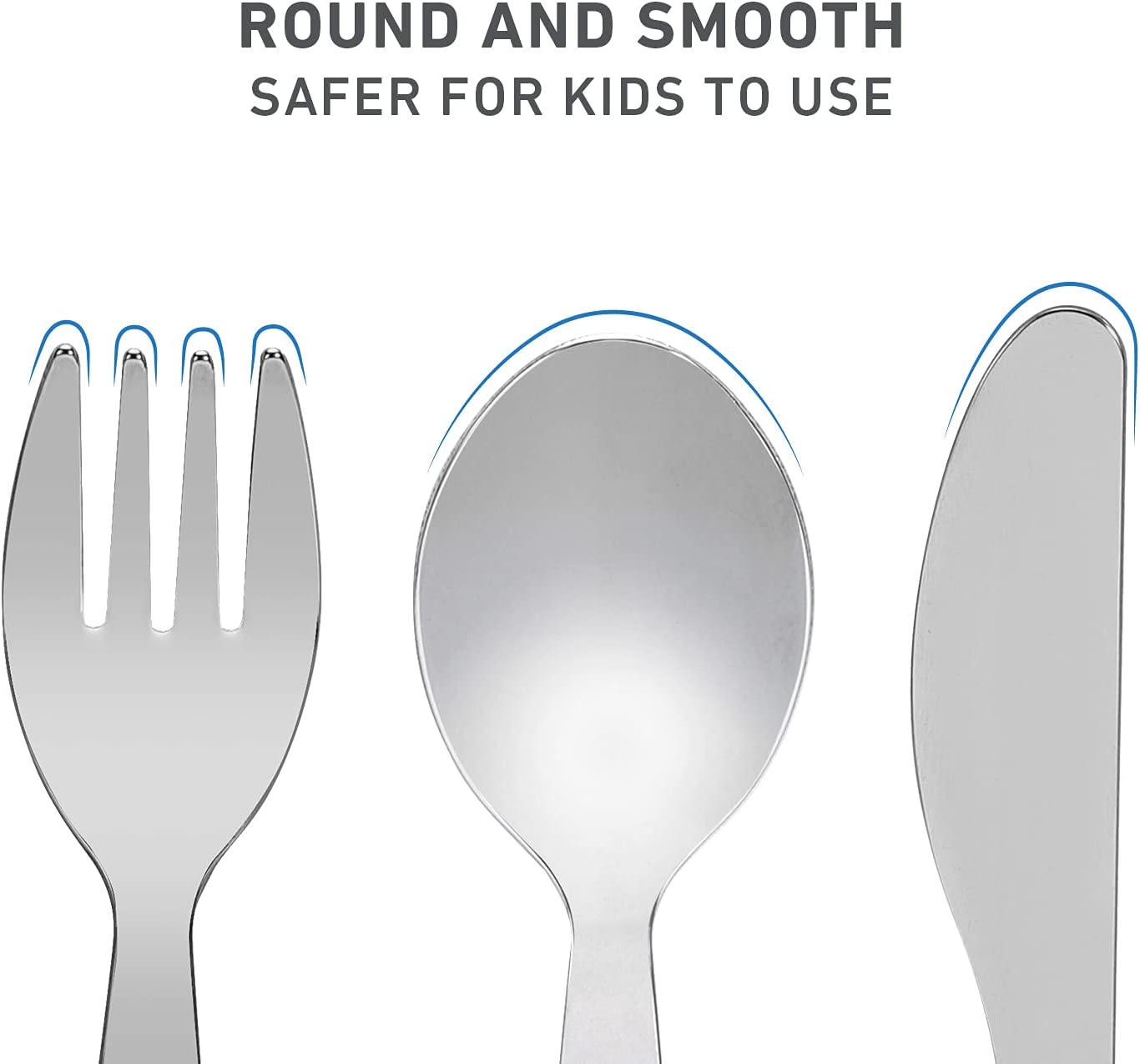 Hey Duggee Juego de cubiertos de 3 piezas para niños pequeños: cuchillo, tenedor y cuchara