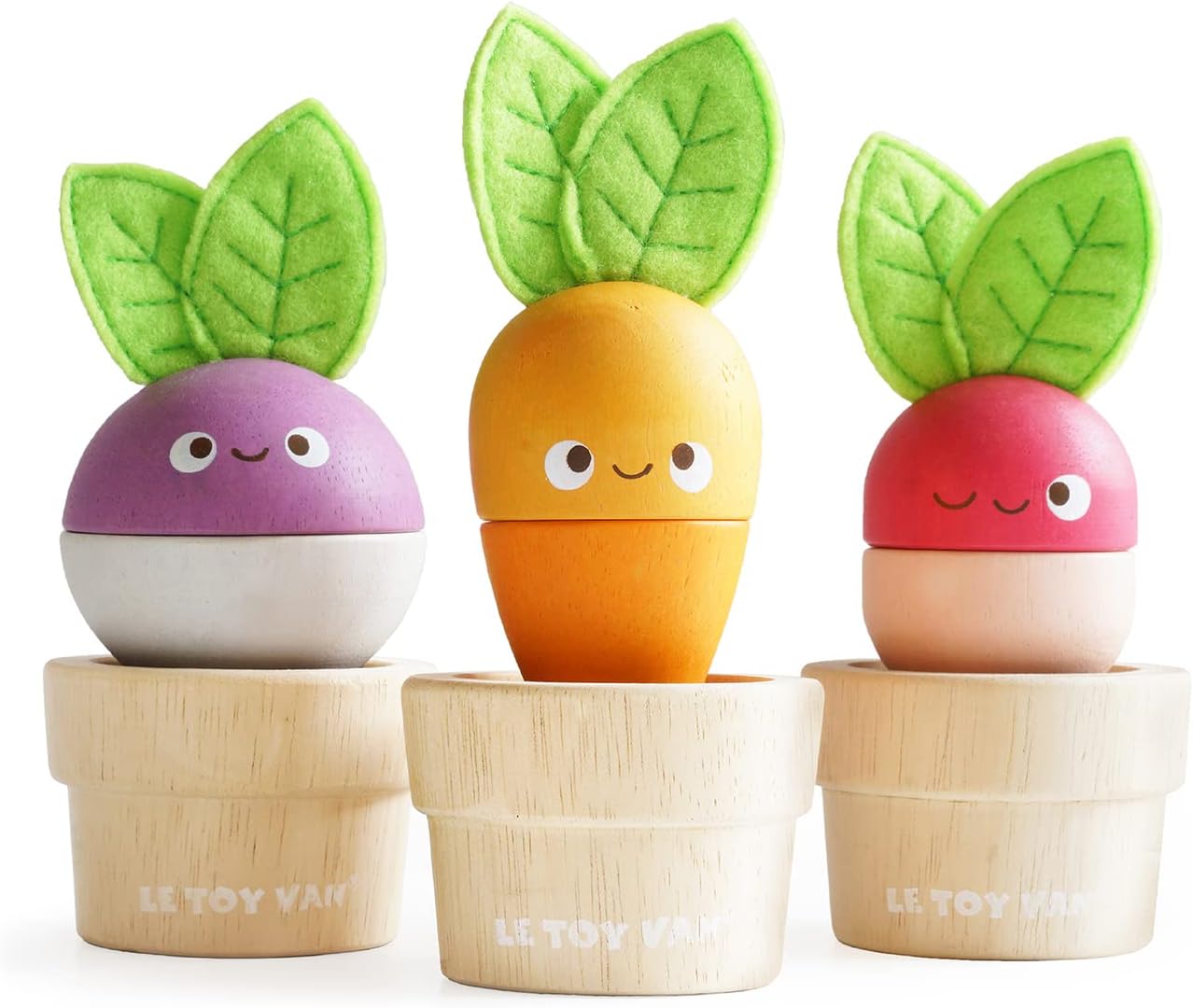 Le Toy Van - Brinquedo educacional de madeira Petilou My Stacking Garden | Brinquedo de aprendizagem infantil Montessori sensorial para bebês - adequado para mais de 12 meses