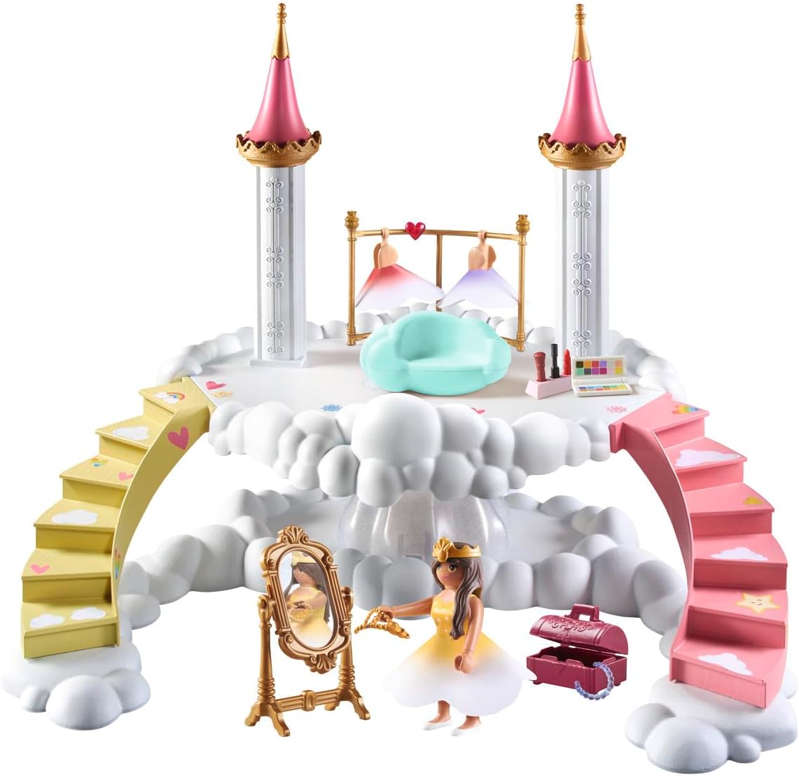Playmobil 71408 Castelo Arco-Íris: Nuvem de camarim, mundo mágico de conto de fadas, dramatização divertida e imaginativa, conjuntos de jogos adequados para crianças de 4 anos ou mais