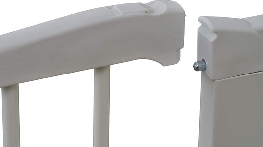 BabyDan Puerta de escalera con ajuste a presión, cierre sin costuras, cubre aberturas entre 77,3-90,3 cm/30,5-35,5 pulgadas, puerta para bebés/puerta de seguridad, blanco, fabricado en Dinamarca - (puerta para mascotas/perros)