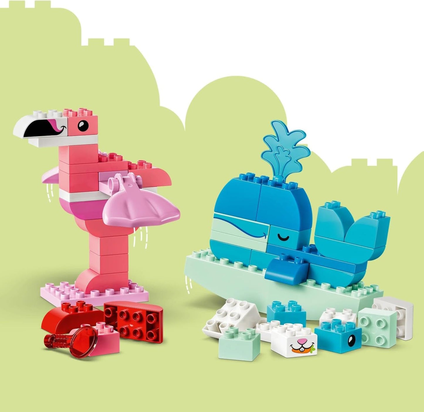 LEGO DUPLO Jogo de Construção de Animais - Brinquedo Educativo de Classificação de Formas e Cores para Crianças - Conjunto Montessori com Figuras e Cartões - Presente de Aniversário para Meninas e Meninos a partir de 3 Anos - 10472