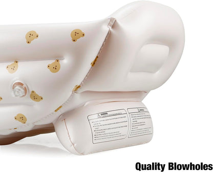 PandaEar Conjunto com Banheira e Cadeira Infláveis para Bebês a partir de 3 Meses, Portátil e Portátil para Viagens, com Bomba de Ar Integrada para Recém-Nascidos