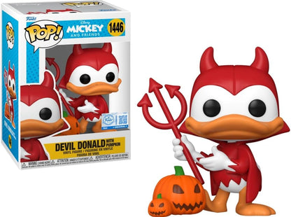 Funko Pop! Disney: Pato Donald Diabo - Probabilidade de 1/6 para variante rara de Chase - Pato Donald - Figura colecionável de vinil - Ideia para presente - Produtos oficiais - Brinquedos para crianças e adultos - Fãs de TV