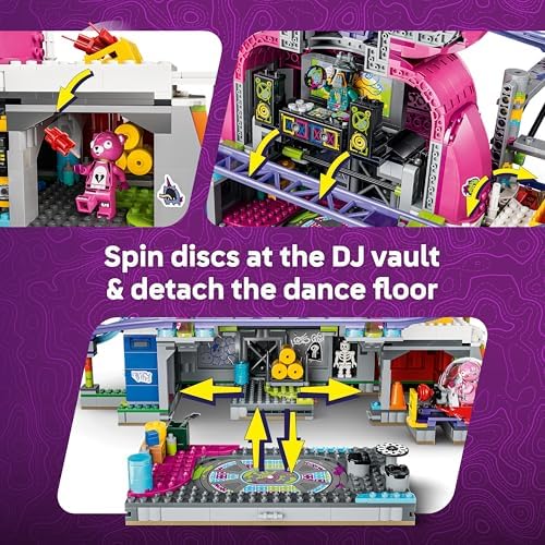 LEGO Fortnite Rave Cave - Brinquedo interativo com modelo de parque temático e 6 minifiguras para decoração de quarto infantil - Presente gamer para meninos e meninas a partir de 12 anos e fãs adolescentes - 77082