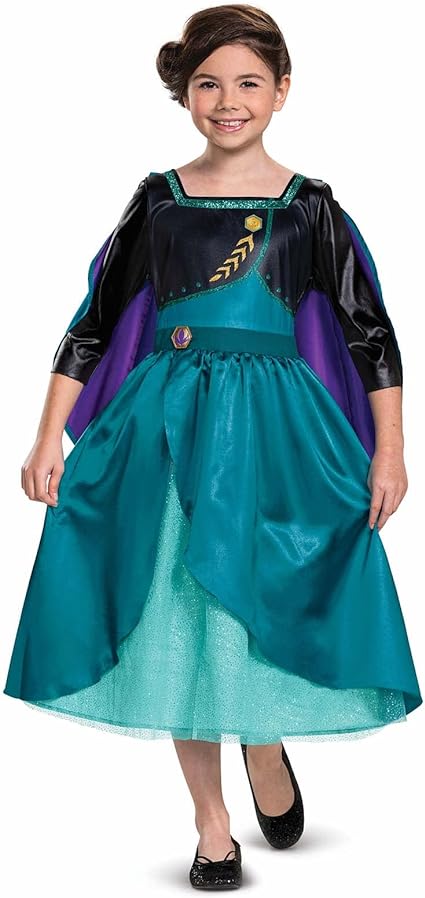 DISGUISE Vestido clássico oficial da Disney Anna Frozen Costume Kids, Frozen 2 Costume Fancy Dress Up