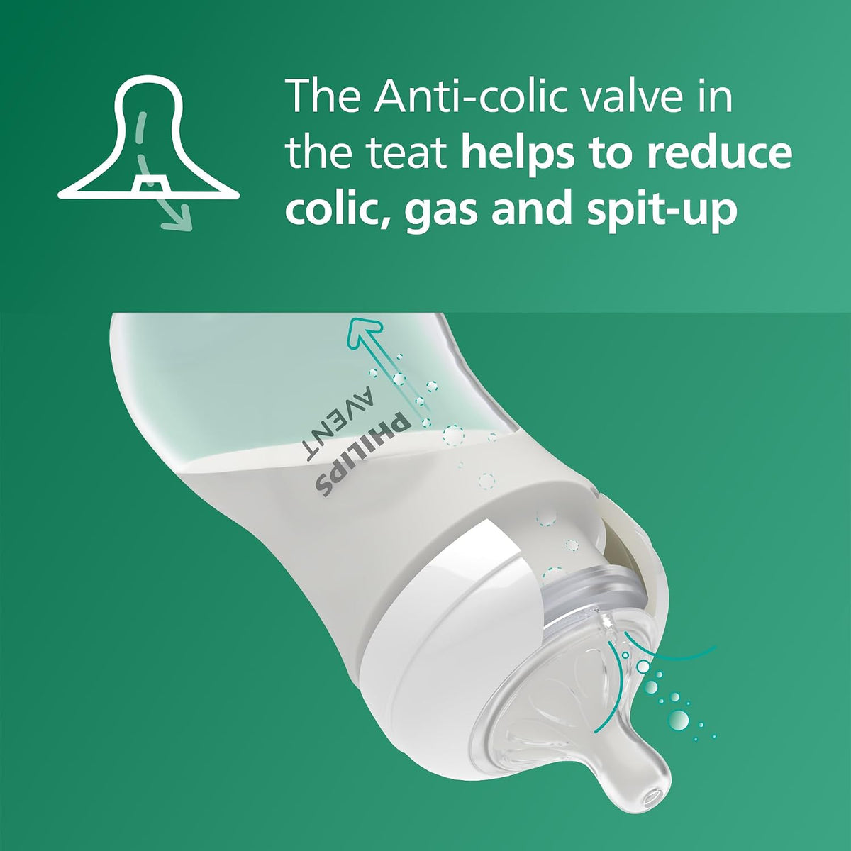 Philips Mamadeiras de vidro Avent Natural Response, 240 ml, com bicos de fluxo médio (fluxo 3), pacote com 2 unidades, SCY933/02