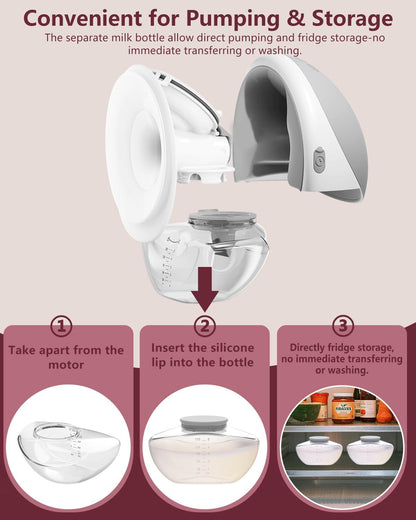 Momcozy Kit de acessórios de reposição para bomba tira-leite M9, incluindo válvula, diafragma, flange de 24 mm e coletor (cinza - frasco * 2 unidades).