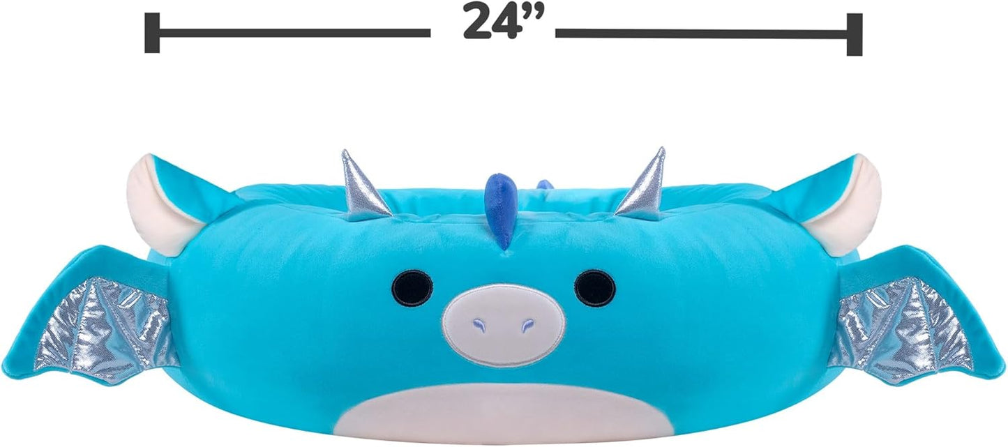 Squishmallows Cama para animais de estimação original de 24 polegadas Tatiana the Dragon – Cama de pelúcia oficial ultramacia de tamanho médio para animais de estimação