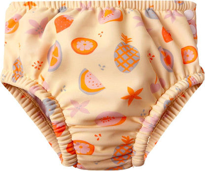 HiABsee Fraldas de natação reutilizáveis laváveis para bebês Fraldas de natação infantis para crianças pequenas UPF 50+ (dinossauro, 0-6 meses)