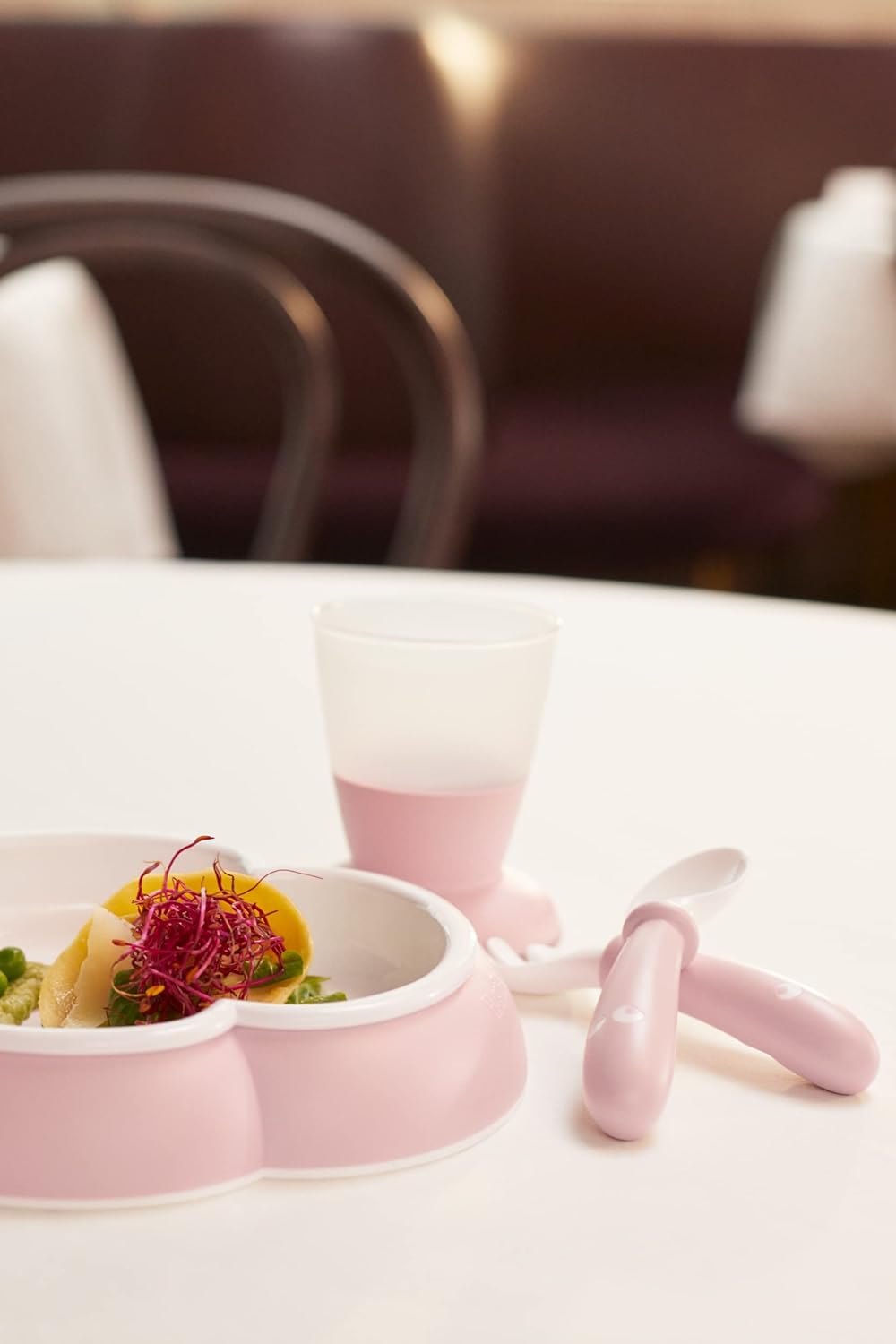 BabyBjörn Set de alimentación para bebé, 4 piezas, rosa claro