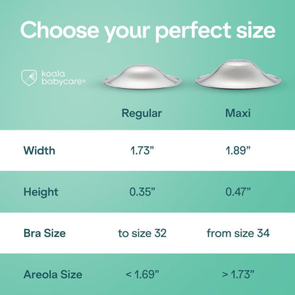 Koala Babycare Protetores de mamilo em prata 100% - Protetores de mamilo para amamentação de recém-nascidos - Protetores para fissuras mamárias | Dispositivo Médico Classe 1 Koala Silver Cup