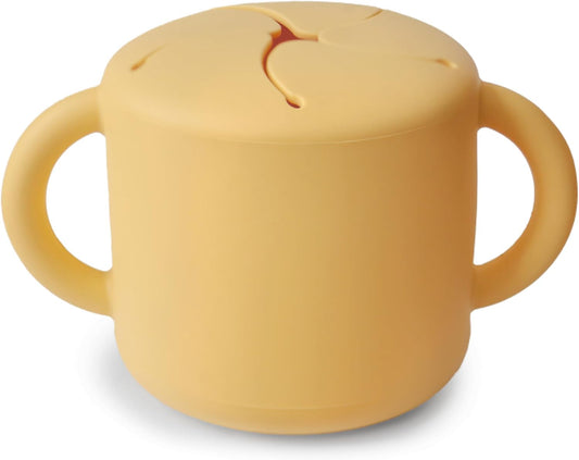 Mushie Potes para Lanches Baby para Crianças | Copo de Silicone Antivazamento para Bebês e Crianças | Fácil de Segurar para Crianças | Material: Silicone de Grau Alimentício | Pode ser lavado na lava-louças e usado no micro-ondas