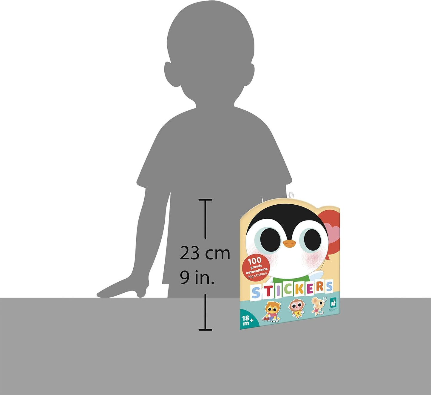 Janod - Pacote de 100 adesivos grandes - Idéal dès 18 mois - Pochette Stickers Autocollants - Bébés Animaux - Loisir Créatif Enfant - Apprentissage Motricité Fine et Concentration - J09193