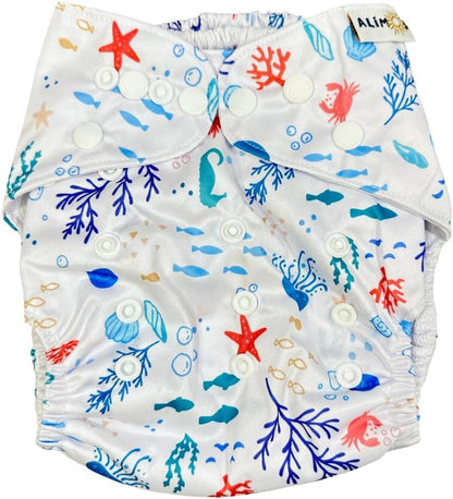 Alimos Fralda de natação bolsa impermeável lavável e reutilizável para bebê feliz