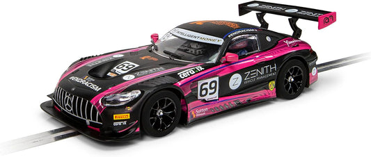 Scalextric C4242 Mercedes AMG GT3 - British GT 2020 - De Haan y KuJala, Negro/Rosa