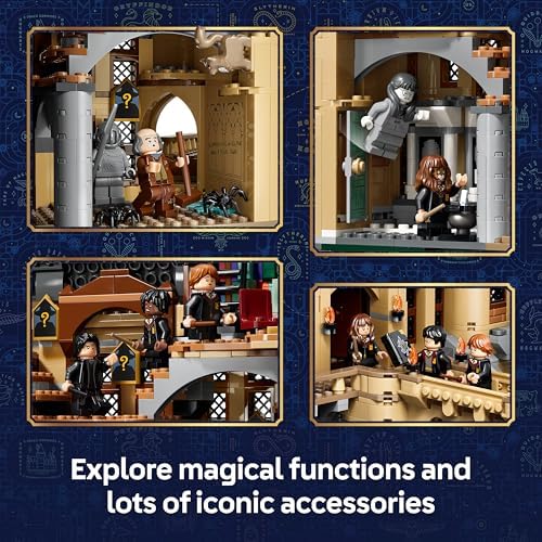 LEGO Harry Potter Castelo de Hogwarts: Ala Leste - Kit de Modelo em Miniatura com 13 Minifiguras e Patrono Colecionável - Decoração para Quarto Infantil - Ideia de Presente para Meninas, Meninos e Fãs a partir de 10 Anos - 76473
