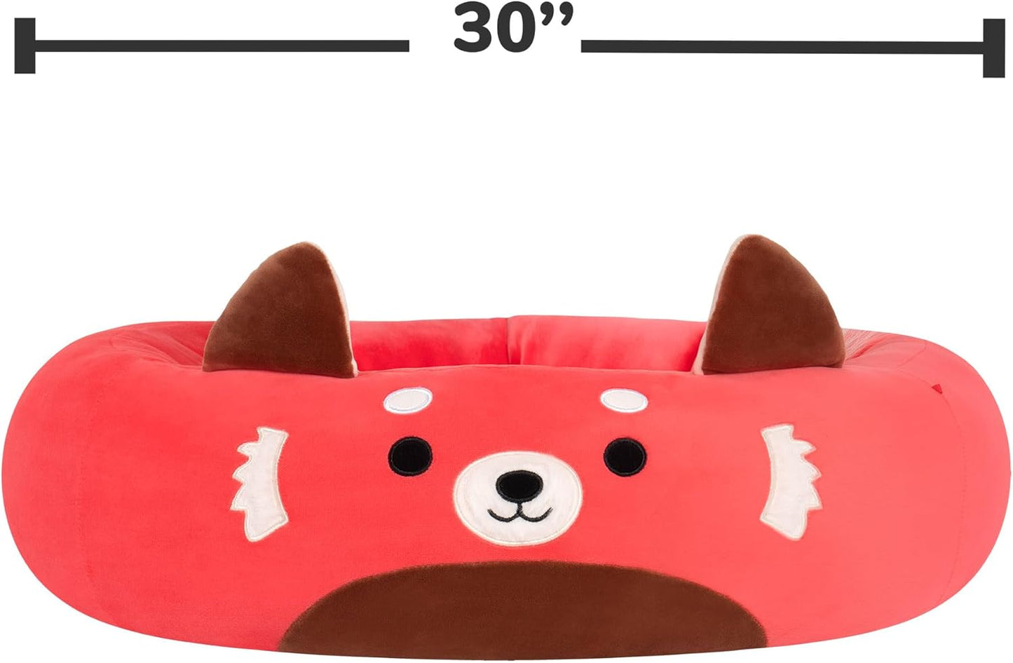 Squishmallows Cama para animais de estimação Original 30 polegadas Cici the Red Panda - Cama grande ultramacia oficial de pelúcia para animais de estimação