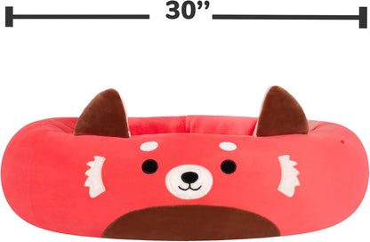 Squishmallows Cama para animais de estimação Original 30 polegadas Cici the Red Panda - Cama grande ultramacia oficial de pelúcia para animais de estimação
