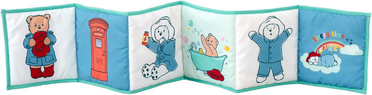 Rainbow Designs PA1684 Desdobre e descubra o urso Paddington, Paddington, livro de atividades clássico Paddington, azul, amarelo, vermelho, verde