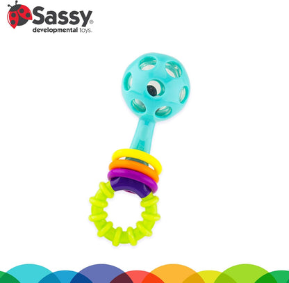 Sassy Chocalho de contas de esconde-esconde para bebê - 0m+