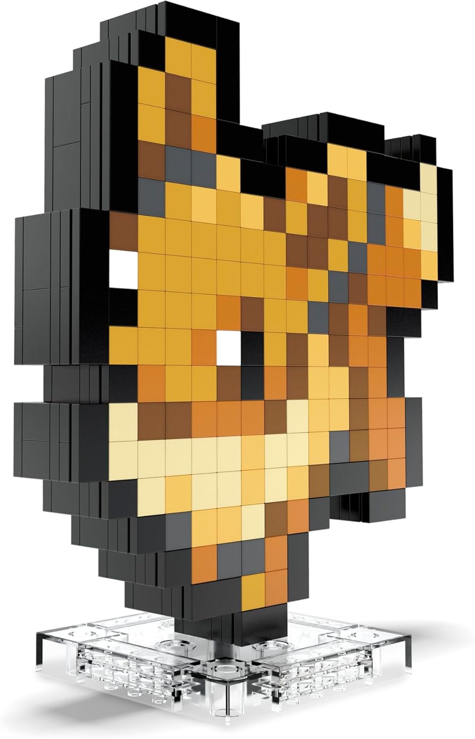 MEGA Conjunto de construção de bonecos de ação Pokémon, Eevee com 323 peças e estilo pixel retrô, para decoração de mesa ou parede, brinquedo de construção e exibição para colecionadores, HTH78