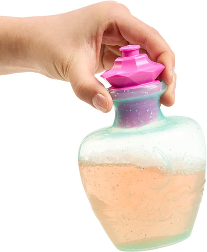 Magic Mixies Caldeirão mágico de fogo surpresa de gema mágica - revele um mixie de pelúcia não eletrônico e um anel mágico com uma revelação pop-up do caldeirão efervescente