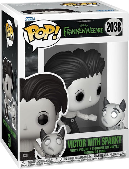 Funko Pop! & Buddy: Frankenweenie - Frankenweenie com V - Figura de vinil colecionável - Ideia para presente - Produtos oficiais - Brinquedos para crianças e adultos - Fãs de cinema - Figura modelo para colecionadores e exposição