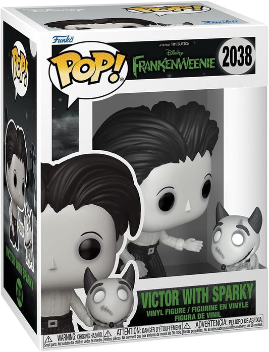 Funko Pop! & Buddy: Frankenweenie - Frankenweenie com V - Figura de vinil colecionável - Ideia para presente - Produtos oficiais - Brinquedos para crianças e adultos - Fãs de cinema - Figura modelo para colecionadores e exposição
