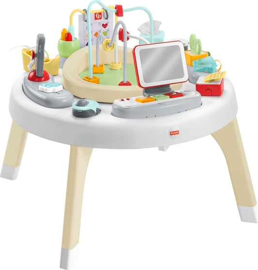 Fisher-Price Centro de atividades 2 em 1 Like a Boss, com luzes e sons, música e brinquedos para bebês e crianças pequenas, HBM26.