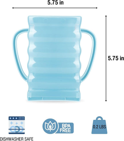 PandaEar Conjunto de 2 Porta-Sacos Antiaperto, Porta-Sacos de Comida de Bebê, Suco e Bebidas com Alça, Azul/Roxo