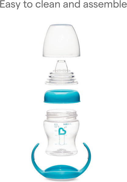 Munchkin Kit com 2 Copos de Transição Suave para Bebês | Garrafa Transparente | 118 ml | Azul/Verde
