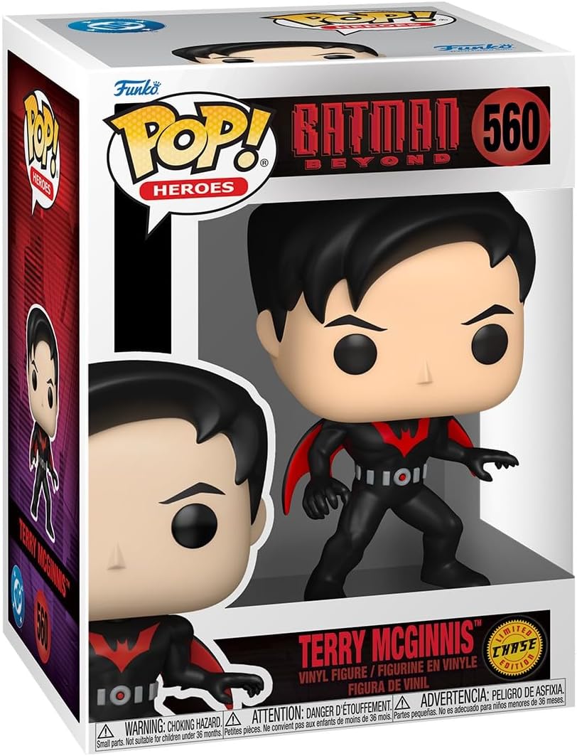 Funko Pop! Heroes: Batman Beyond - Terry McGinnis McGuinnes - Probabilidade de 1/6 para variante rara de Chase - DC Comics - Figura colecionável de vinil - Ideia para presente - Produtos oficiais - Brinquedos para crianças e adultos