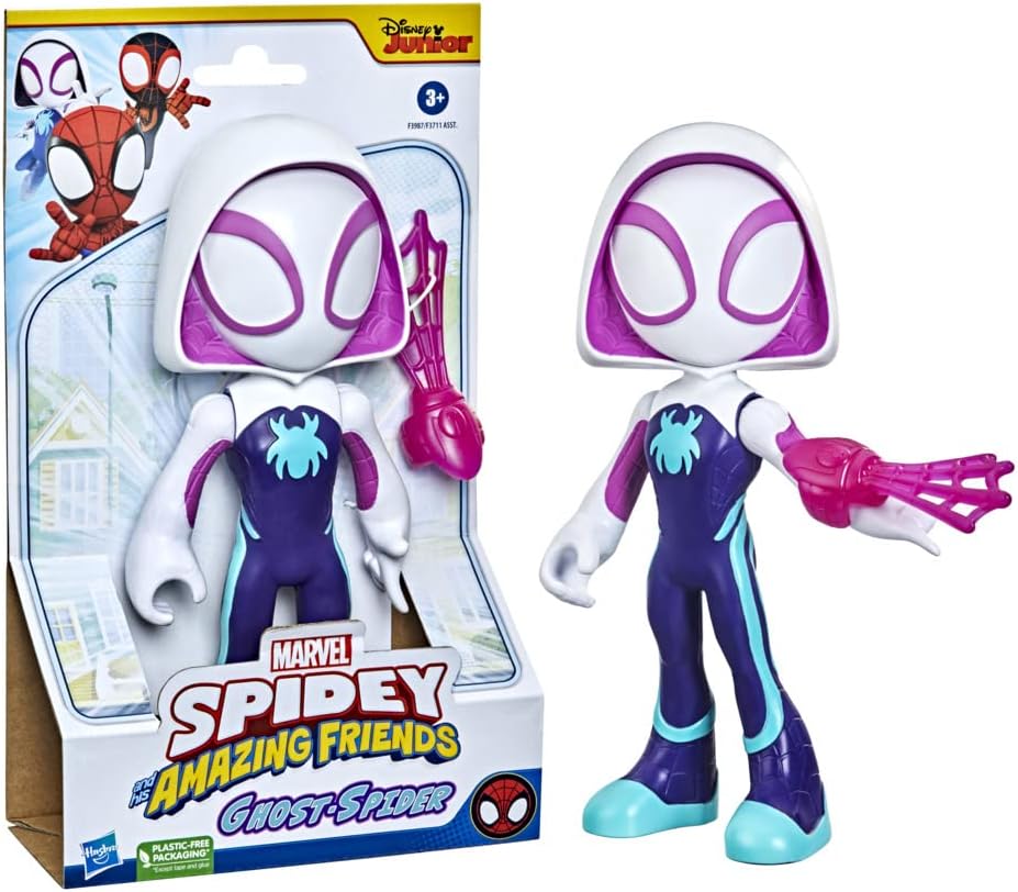 Homem-Aranha e seus amigos incríveis - Figura de ação gigante do Homem-Aranha Fantasma da Hasbro Marvel, brinquedo de super-herói para pré-escola, crianças a partir de 3 anos, multicolorida