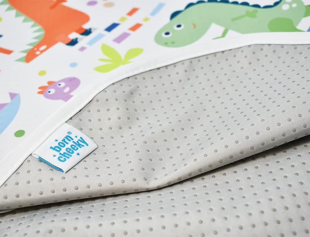 Born Cheeky Tapete Woodland Splash para cadeira alta grande 51 "antiderrapante à prova d'água lavável Splat Mat para bebê criança desmame de cadeira alta, artesanato bagunçado e sessões de brincadeira fácil de limpar