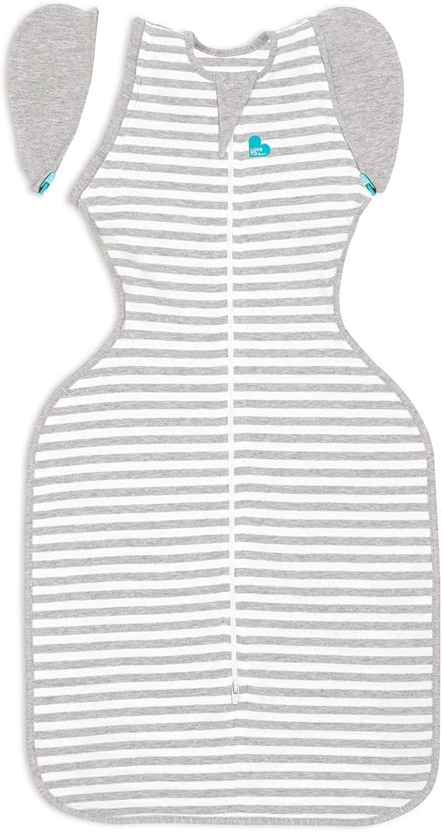 Love To Dream™ Saco de Transição Swaddle UP™, Extra Grande (11–14 kg) – Cinza | Ajuste perfeito com abas removíveis | 1.0 Tog | Ideal para primavera e verão (20–24 °C) | Algodão lavável à máquina com zíper duplo