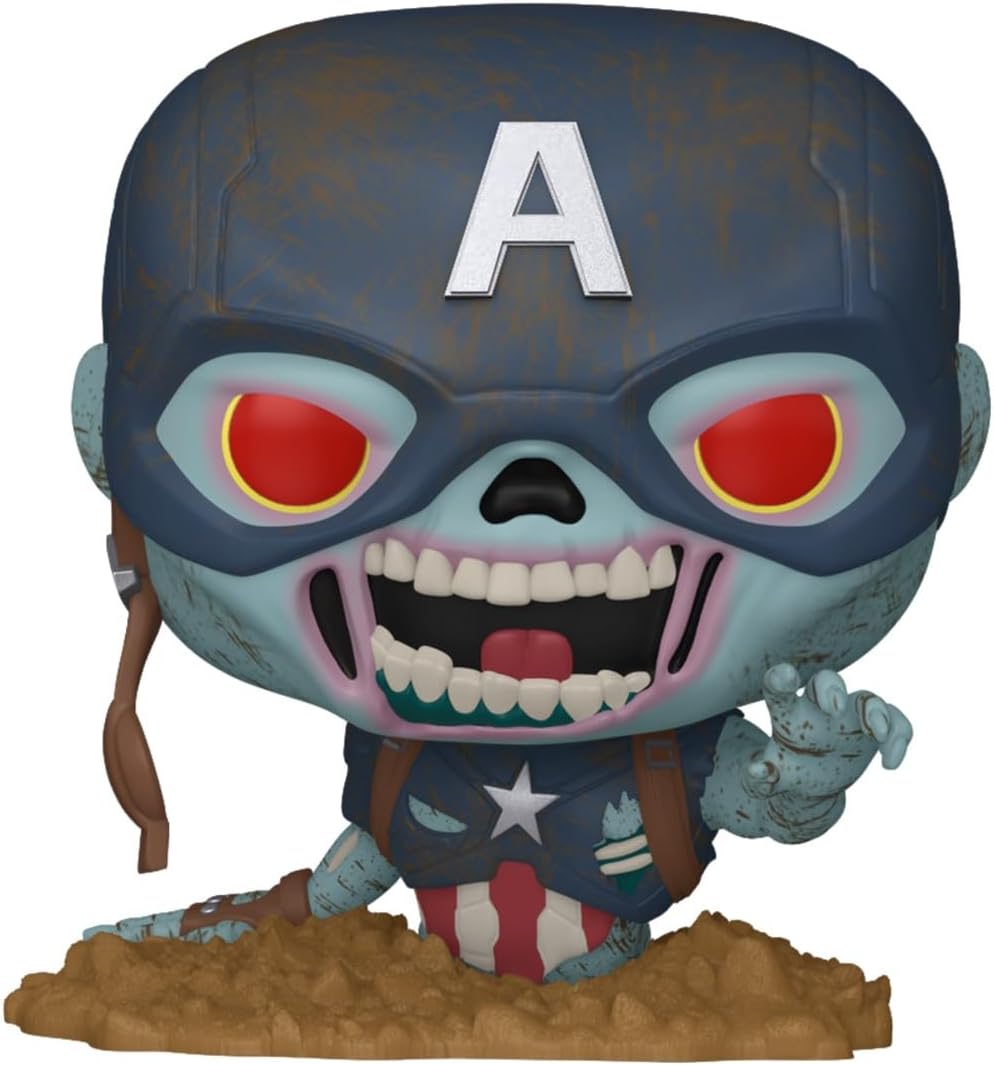 Funko POP! Marvel: Marvel Zombies S4 – Capitão América Zumbi - Figura de Vinil Colecionável - Ideia para Presente - Produtos Oficiais - Brinquedos para Crianças e Adultos - Fãs de Quadrinhos - Figura Modelo para Colecionadores