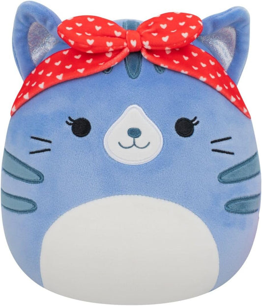 Squishmallows Pelúcia Original Carizma, o Gato Tabby Azul de 19 cm - Dia dos Namorados