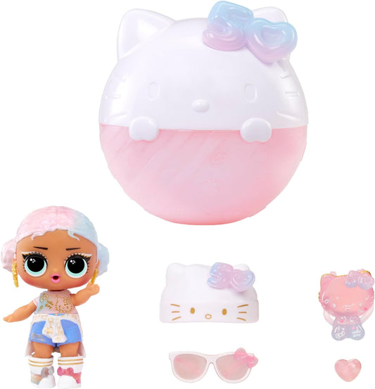 LOL Surprise Loves Hello Kitty Tots - Muñeca Crystal Cutie de edición limitada - Muñeca coleccionable del 50 aniversario de Hello Kitty con 7 sorpresas - Ideal para niñas a partir de 3 años