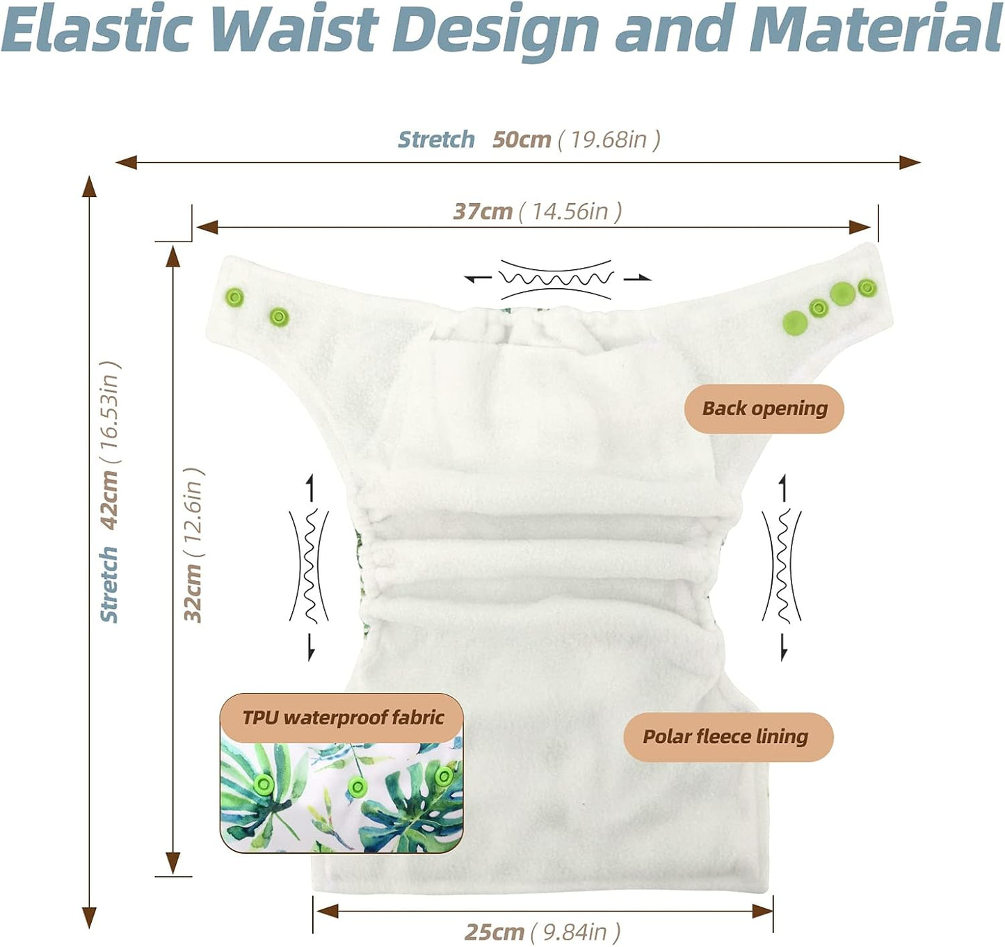 Miracle Baby Fraldas de pano, pacote com 10 fraldas reutilizáveis, fraldas para recém-nascidos, 5 fraldas de pano e 5 fraldas laváveis, fraldas de bolso superabsorventes ajustáveis para bebês