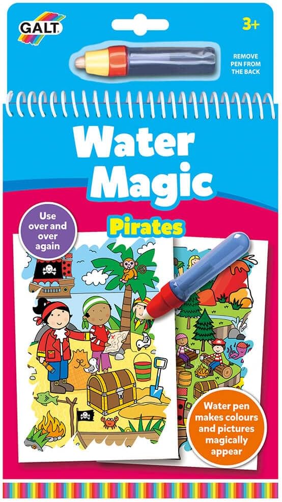 Galt Toys, Water Magic - Piratas, Livros de colorir para crianças a partir de 3 anos