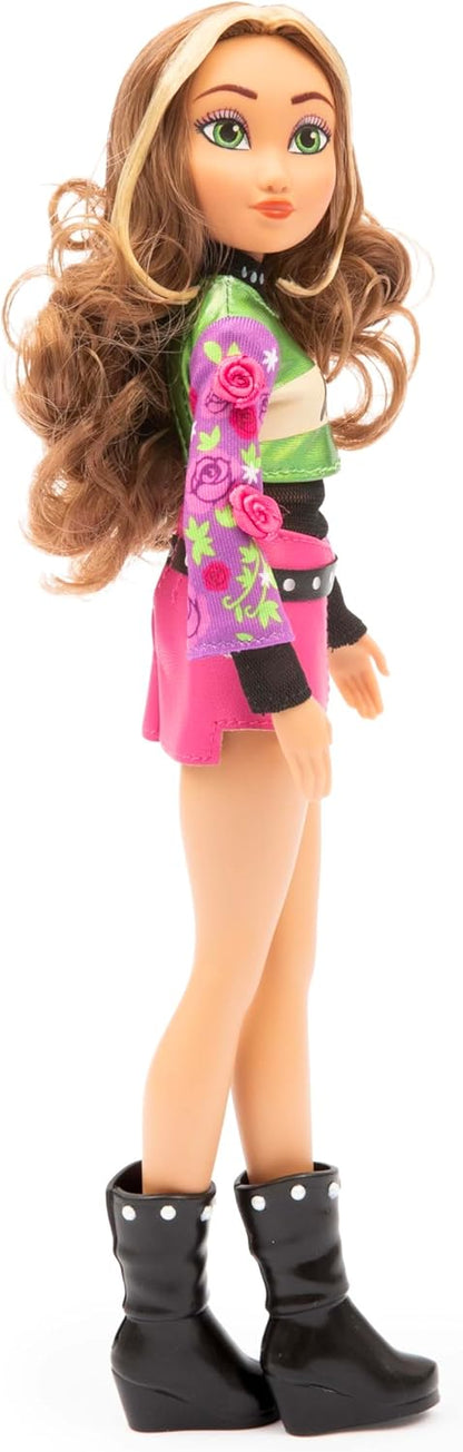 Winx Club Boneca Beauty Pop – Flora com Roupa de Show Fashion e Gel com Glitter – Boneca Fada Totalmente Articulada com Acessórios de Beleza – Brinquedo Oficial para Meninas – A partir de 4 Anos