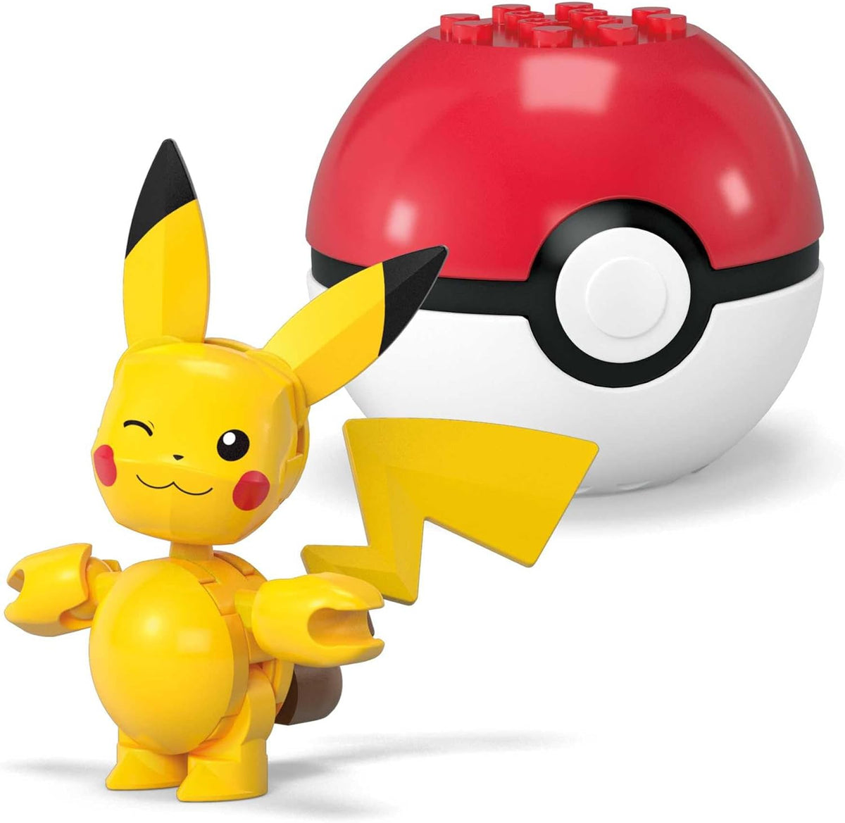 MEGA Conjunto de Brinquedos de Montar Pokémon (Figura de Ação), Pacote com 2 Pokébolas (Pikachu e Ditto) com 42 Peças, para Crianças, JCT43