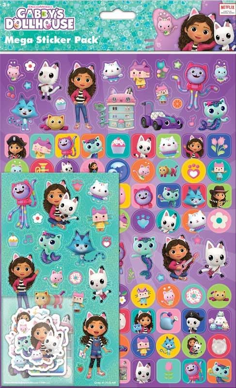 Anila's Conjunto de atividades Casa de Bonecas Gabby da com livro de colorir Aqua Magic, adesivos e kit para colorir.