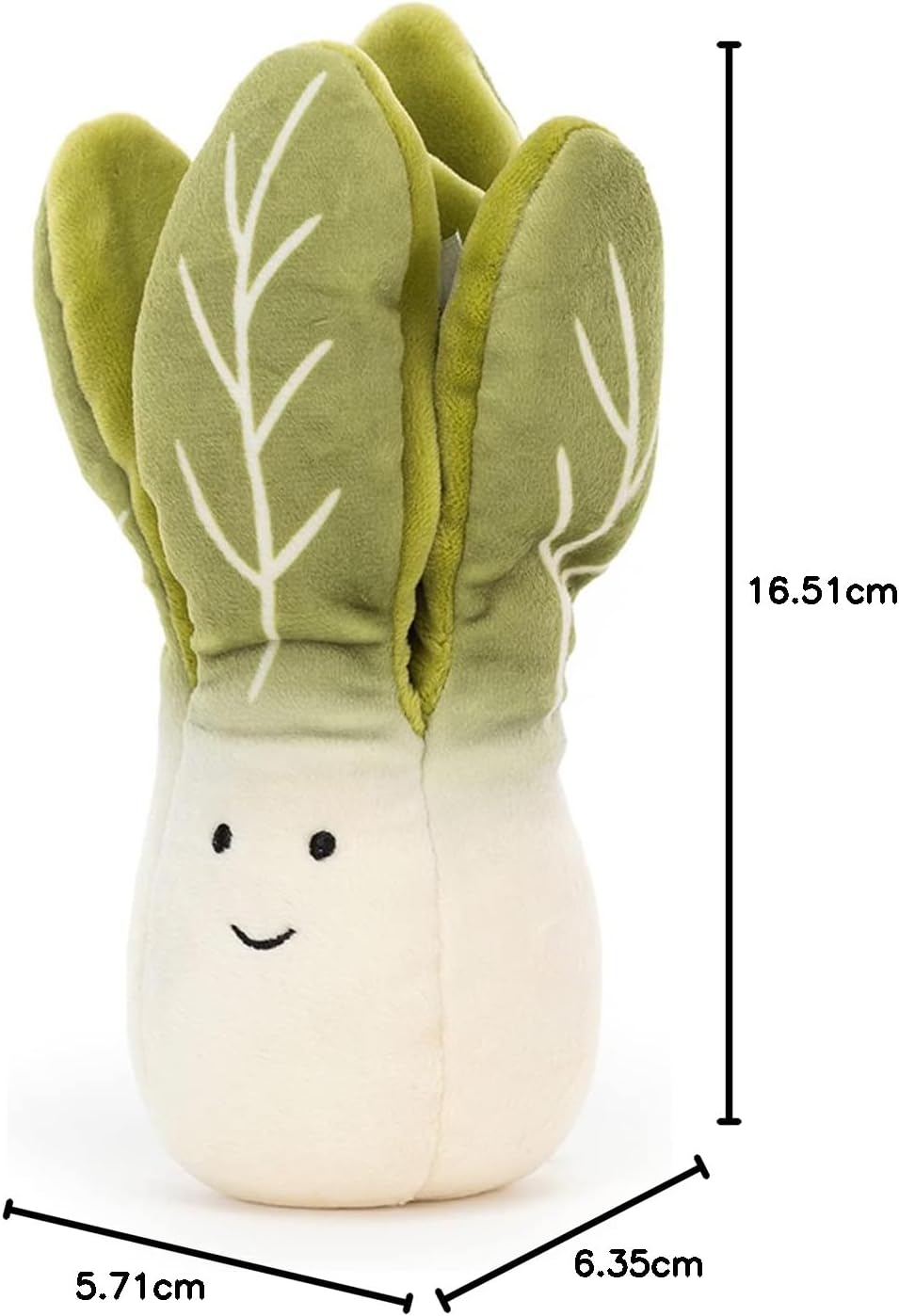 Jellycat Decoração de pelúcia colecionável Vivacious Vegetable Bok Chocolate