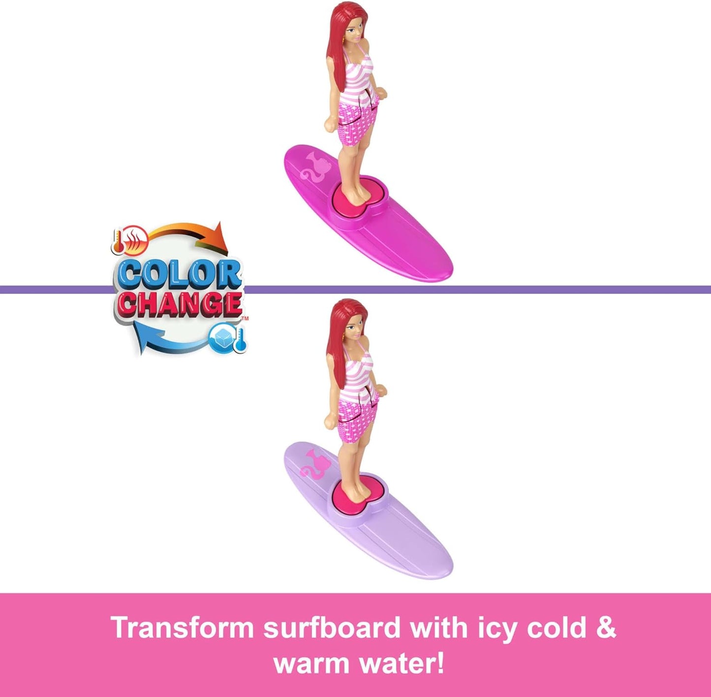 Barbie Conjunto Barbie Mini Land com 4 bonecas de 3,8 cm e 4 veículos icônicos com mudança de cor surpresa, JGL30