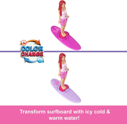 Barbie Conjunto Barbie Mini Land com 4 bonecas de 3,8 cm e 4 veículos icônicos com mudança de cor surpresa, JGL30