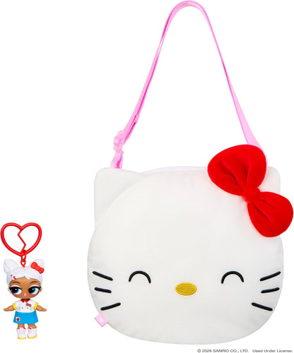 L.O.L. Surprise Loves Hello Kitty – Pelúcia Grande Reversível com Boneca | Boneca-Chaveiro Inclusa, 7 Surpresas, Hello Kitty, Kuromi ou Tuxedosam, Para Maiores de 4 Anos